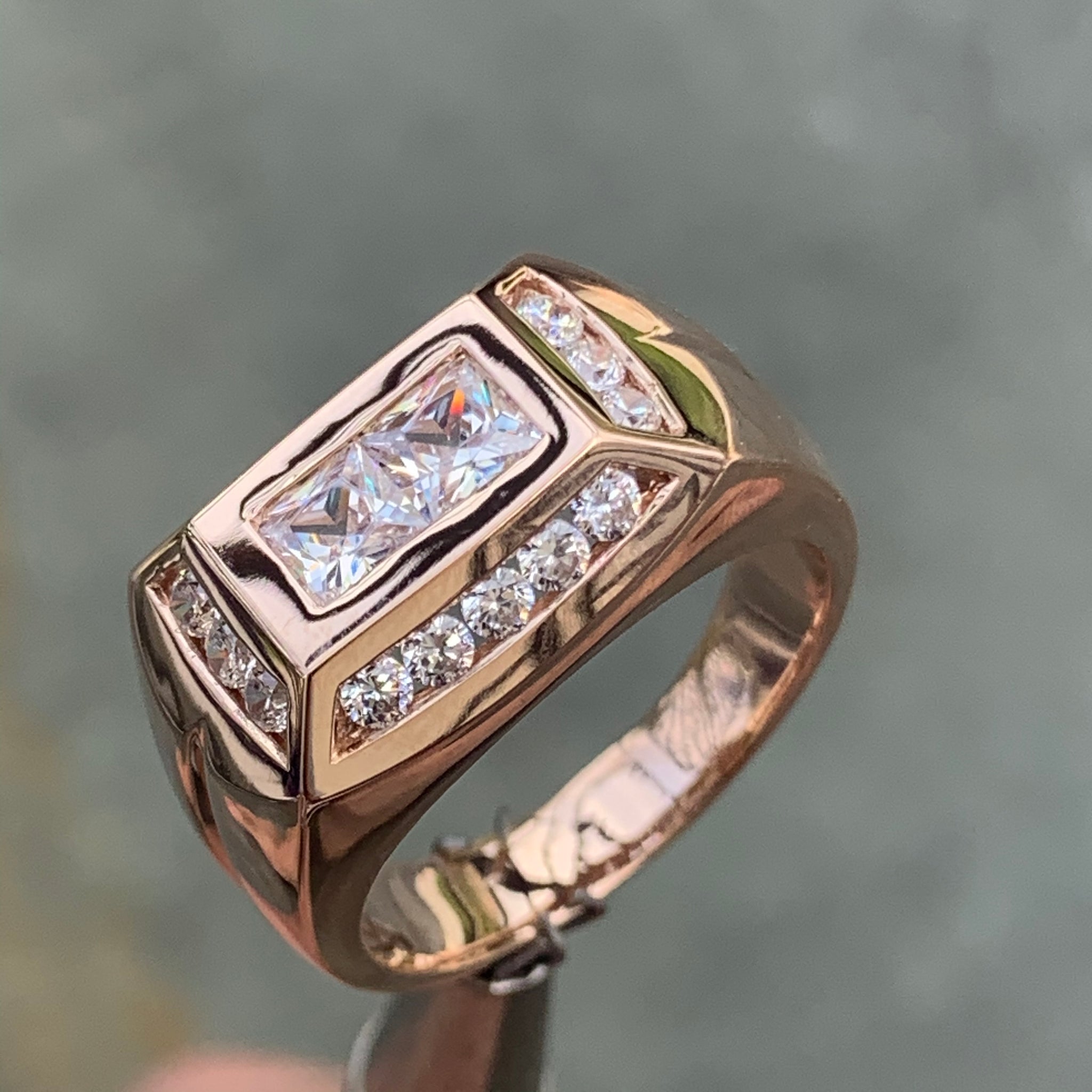 Buy Mystic Square Diamond Ring For Men Online | CaratLane